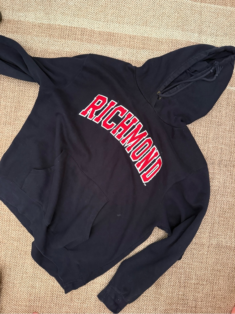 Blue 84 Navy Crewneck Hoodie with Red University of Richmond Logo